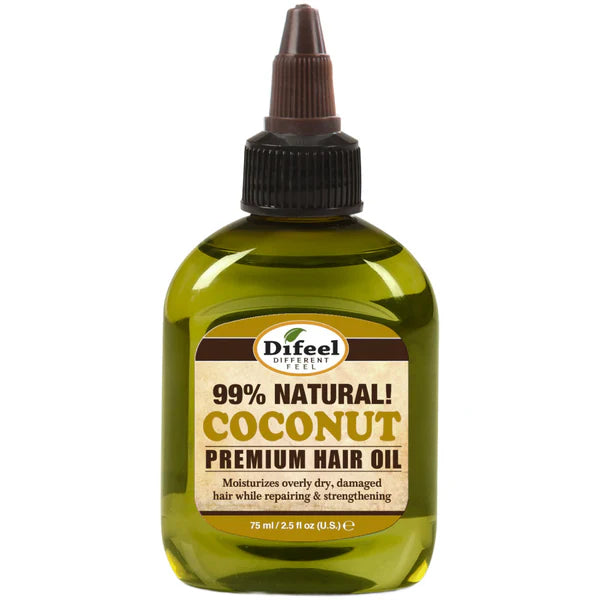 Difeel Premium Natural Hair Oil - Coconut Oil 2.5 oz